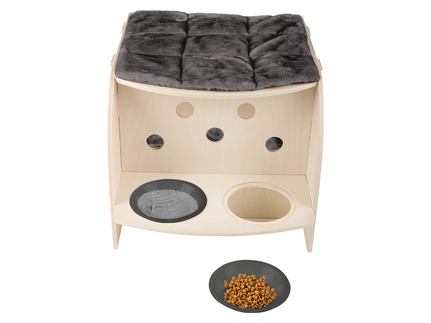 zoofari® Kattenhuis met voer en drinkbak LIDL