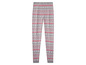 Grijze leggings met roze winterse print.