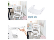 Roba Kid Up Trapstoel, kinderstoel van massief hout, natuurlijk, meegroeiende kinderstoel voor baby's en kinderen