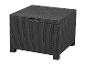 Donkergrijze kunststof opbergbox met rotanlook