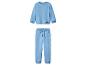 Blauw kinder trainingspak met sweatshirt en joggingbroek.