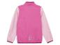 Roze kinderjack met lichtroze mouwen en een reflecterend detail op de rug