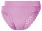 Twee roze onderbroeken met kant.