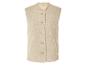 Beige schapenvacht vest met knopen.