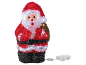 Verlichte kerstman decoratie met een witte batterijdoos