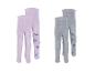 LUPILU® babypanty's: twee paar paarse panty's met hartjes en twee paar grijze panty's met stippen.