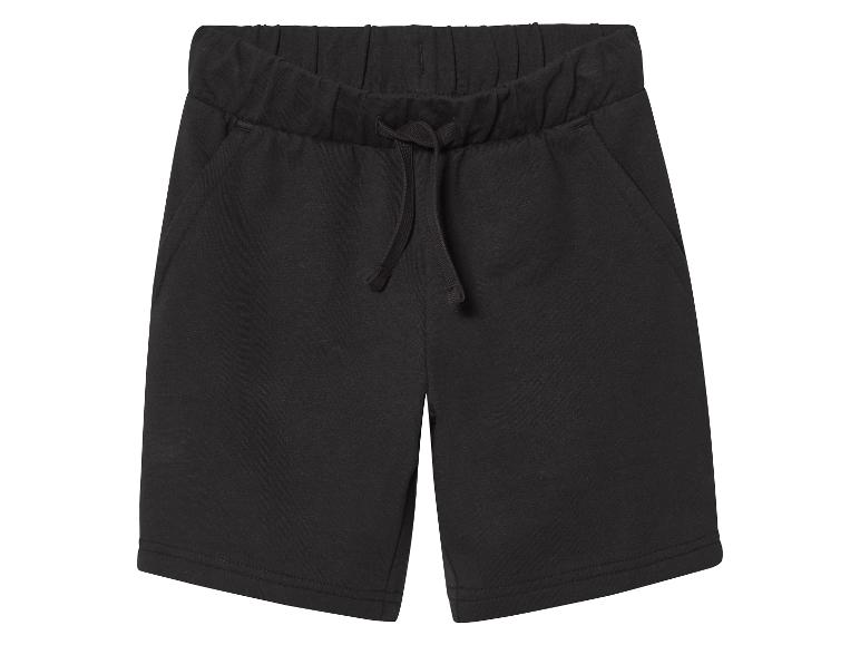 Zwarte jogging shorts voor kinderen, casual stijl.