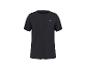 Zwart sport T-shirt met korte mouwen en ronde hals.