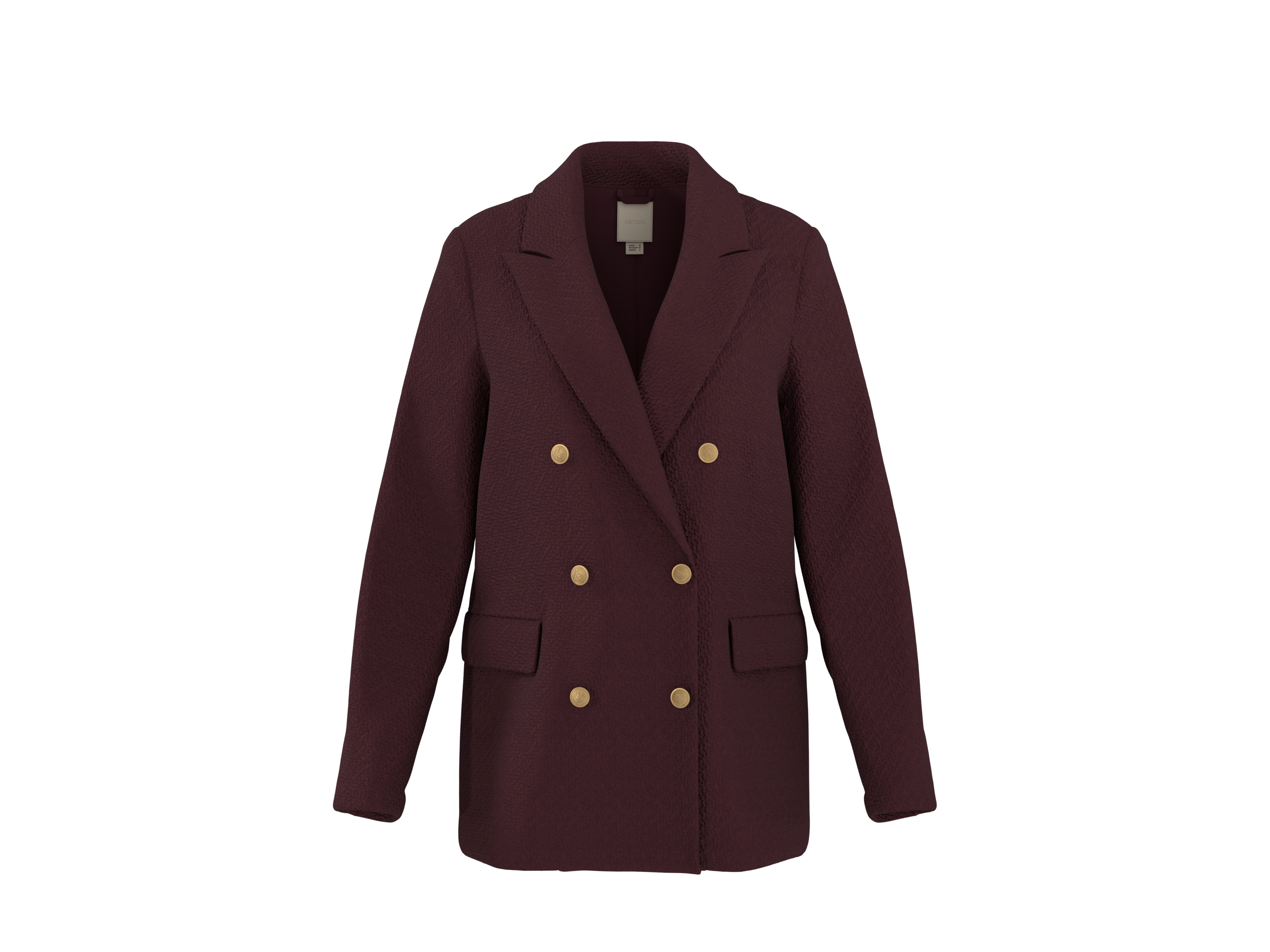 ESMARA Dames bouclé blazer (Bordeaux, 34)