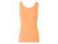 Lichtoranje geribde tanktop.