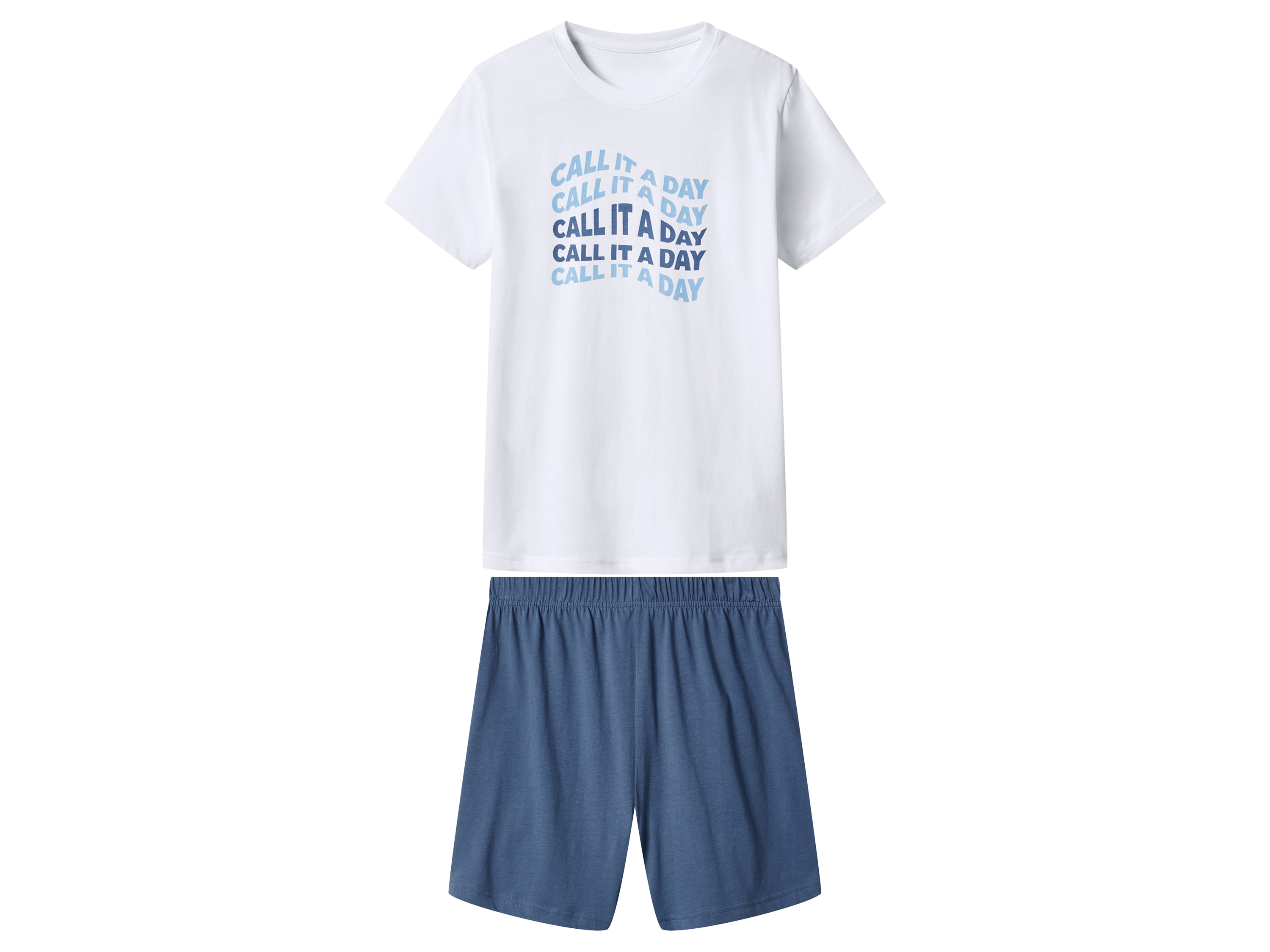 Esmara Kids Korte kinder pyjama (Wit/blauw, 134/140)
