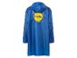 Blauwe Lidl regenjas met capuchon.