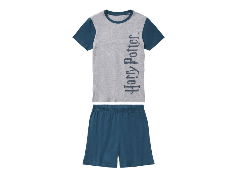 Jongens pyjama (134-140, Blauw-grijs)