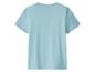 Lichtblauw T-shirt met korte mouwen, achterkant.