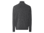 Donkergrijze heren trui met hoge hals.