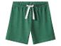 Groene korte broek met elastische tailleband en wit trekkoord