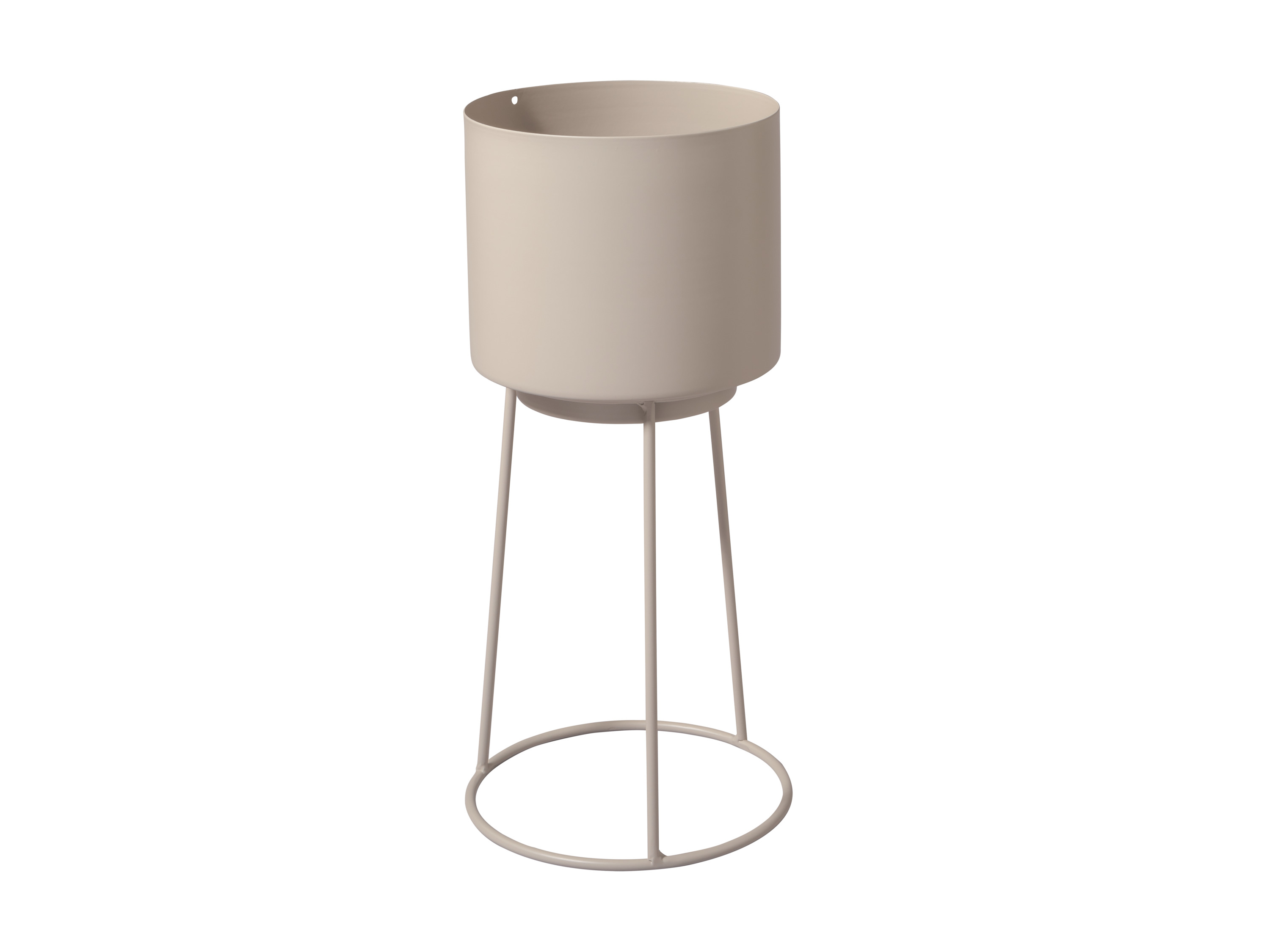 LIVARNO Bloempot met onderstel 1 L (Beige)