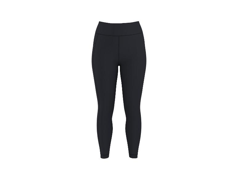 Zwarte dames sportlegging met hoge taille en zijzak.