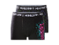 Twee stuks Minecraft jongensboxershorts in het zwart met kleurrijke motieven.
