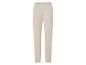 Beige broek met elastische tailleband.