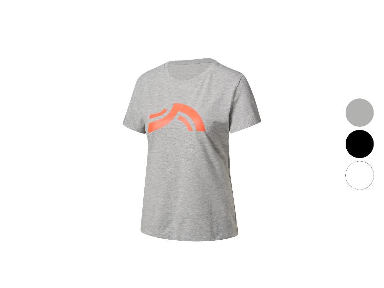 Grijs t-shirt met korte mouwen en oranje logo.