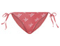 Een roze bikini broekje met 'Sansibar' print.