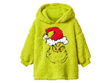 Pluche oversized kinder kersthoodie The Grinch