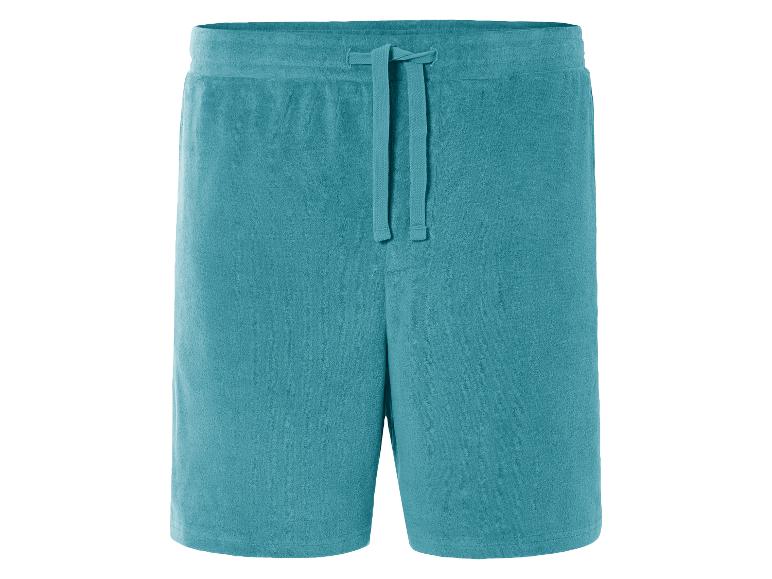 Turquoise badstof shorts.