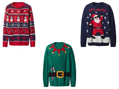 esmara Men Heren kersttrui met lampjes