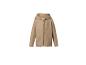 Beige jas met capuchon en rits