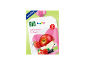 Appel-peer-aardbeienpuree knijpzakje voor baby's, 6x100g, vanaf 6 maanden, biologisch.