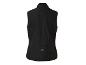 Zwart sportvest met rits en logo op de achterkant.