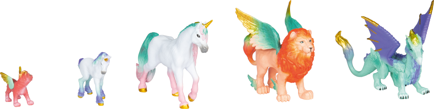 LUPILU Dierenfiguren, 5 stuks (Mythische dieren)
