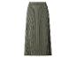 Lange geplooide rok, olijfgroen.