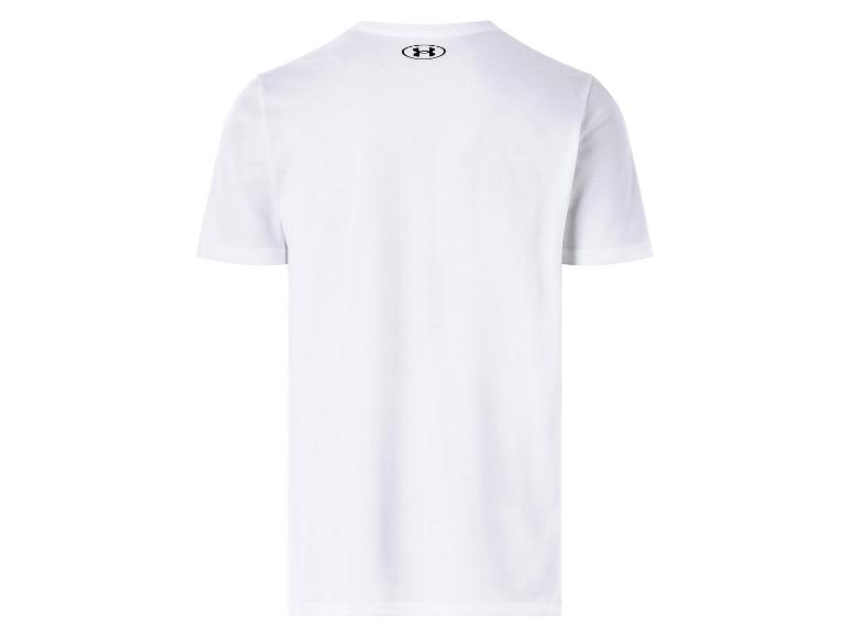 Wit T-shirt met korte mouwen en een klein zwart logo in de nek