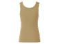 Beige geribbelde tanktop.