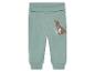 Lichtgroene babybroek met kangoeroe en koala print.