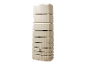 Beige regenwatertank, stijlvol design.