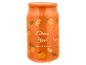 Oranje geurkaars met citrusmotief en de tekst 'Citrus Zest Scented Candle'.