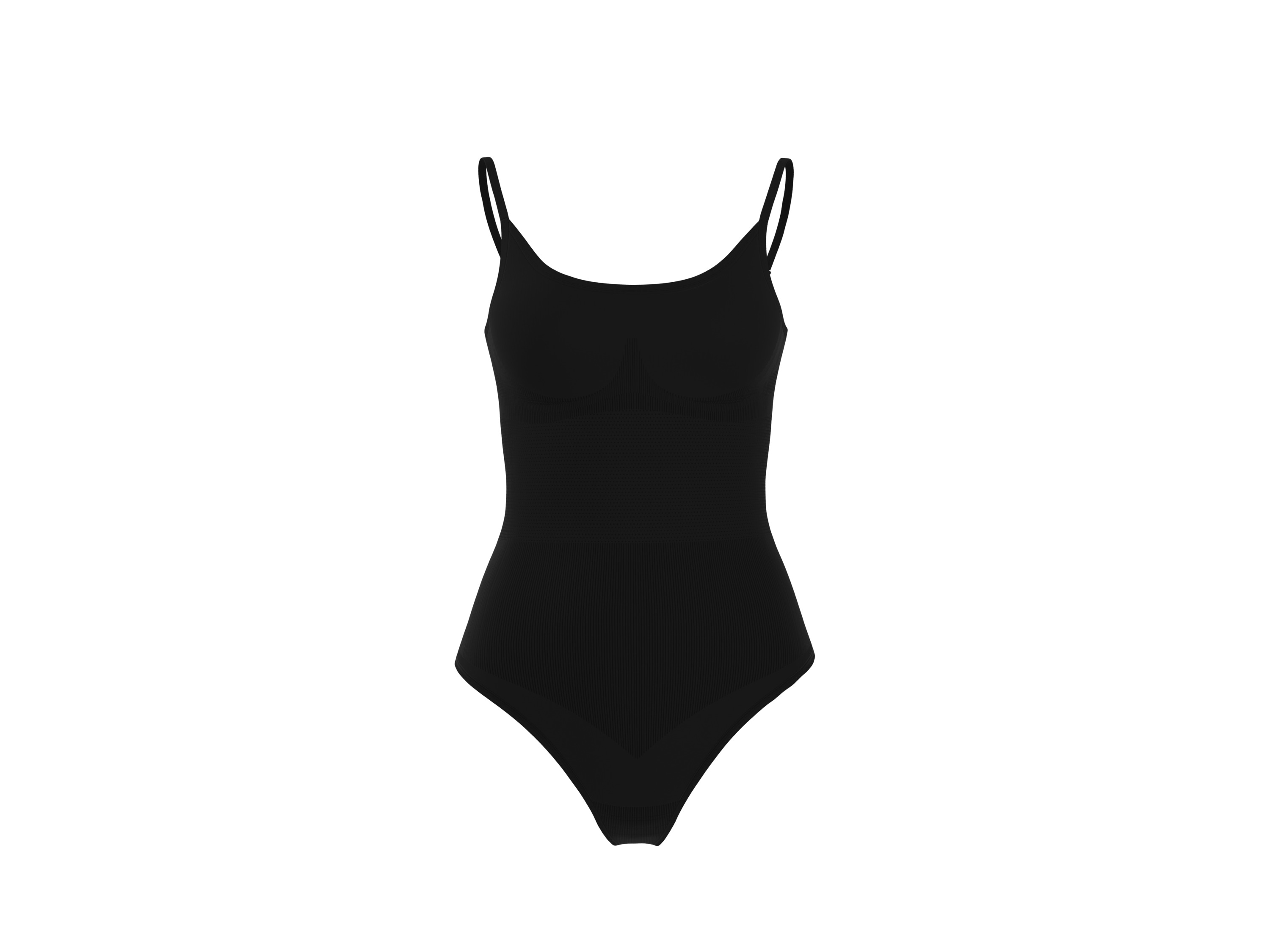ESMARA Corrigerende dames body, seamless (Zwart, XL (48/50))