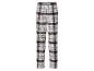 Pyjamabroek met ruitpatroon in roze, zwart en wit.