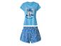 Blauwe damespyjama met Stitch-afbeelding en de tekst 'Time to chill, treat yourself'.