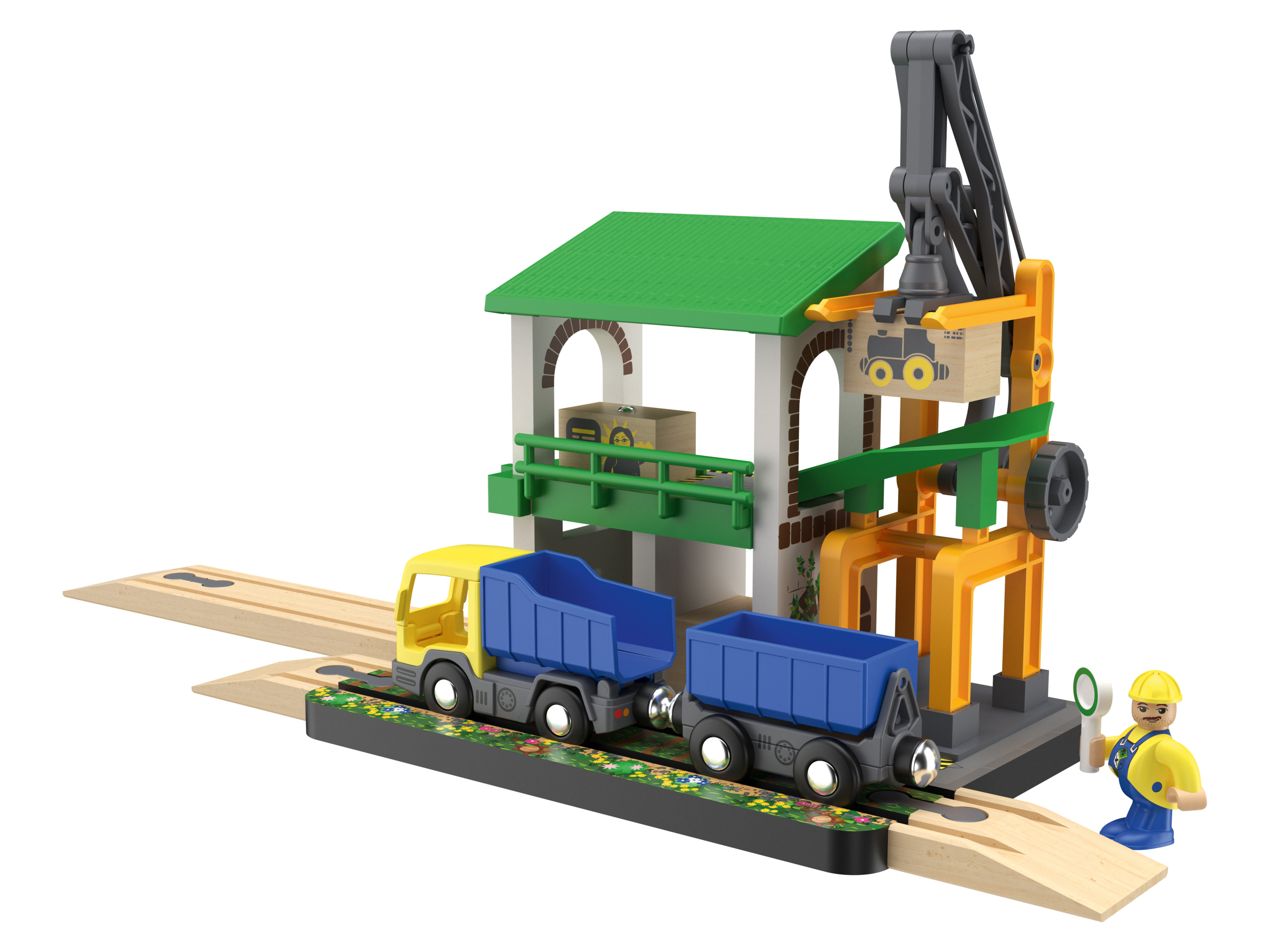 lupilu Houten treinset uitbreiding (Laadstation) afbeelding