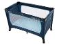 Opvouwbaar reisbedje voor baby's in marineblauw met gaaszijden.