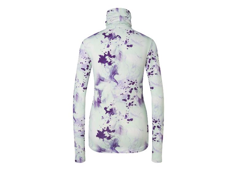 Coltrui met een abstracte mintgroene en paarse print.