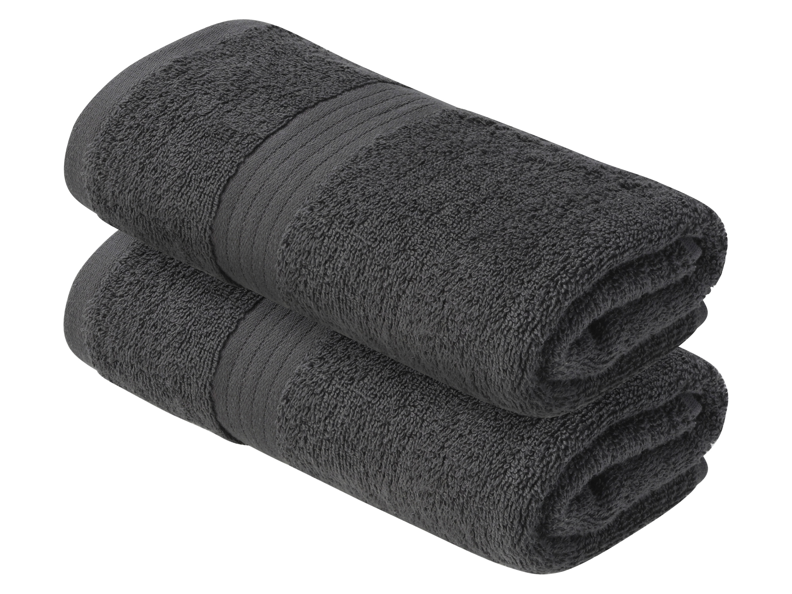 LIVARNO Set van 2 handdoeken 100 x 50 cm (Grijs) afbeelding