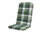 Groen-wit geruit stoelkussen