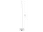 Witte LED-vloerlamp, 124 cm hoog met een voet van 20 cm.
