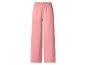 Roze wijde damesbroek met elastische tailleband