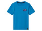 Blauw T-shirt met robot print voor kinderen.